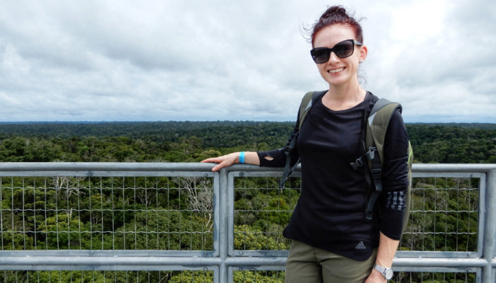 CDU student Erica Smith smiling at the camera in Brazil