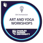 Art and Yoga Badge 150x150px