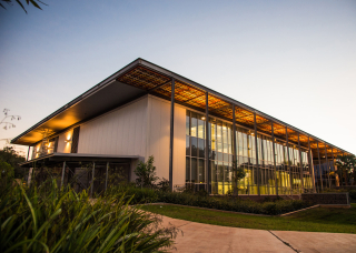 Menzies building at dusk