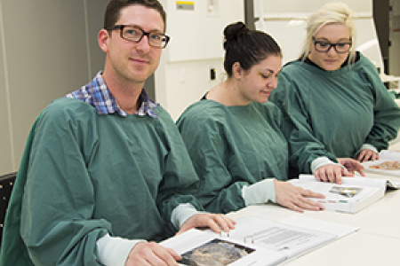 CDU Bachelor of Nursing students from left: Jaret Barfield, Loren Fejo and Breanna Leonard