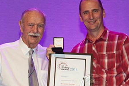 Austin Asche AC QC and Shawn Du Venage at the NT Training Awards
