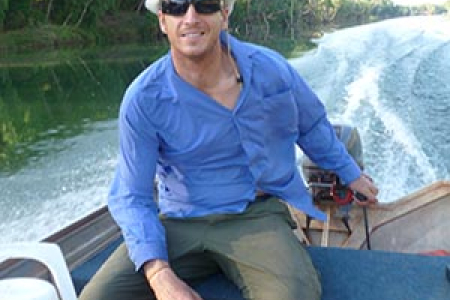 PhD candidate Peter Novak is concerned giant freshwater prawn populations in Northern Australia, known as Cherabin, are declining