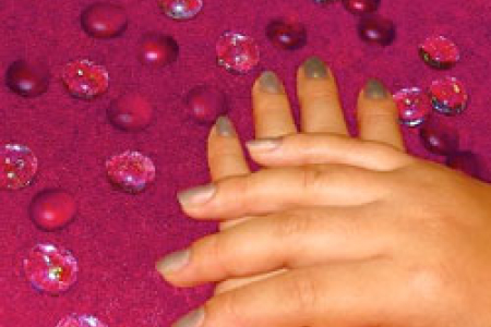 Beauty therapist's hands
