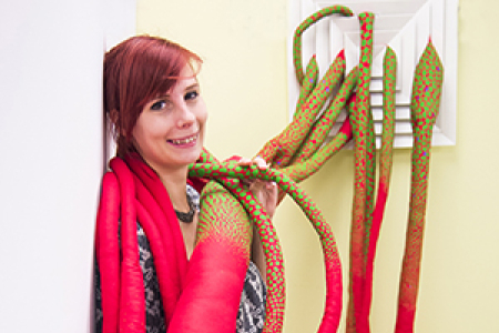 CDU visual arts Honours student Tamara Howie’s artwork has been accepted into a national art graduate exhibition
