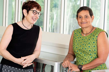 Professor Sue Kildea (left) and Associate Professor Yvette Roe: redesigning maternity services for better outcomes for First Australians