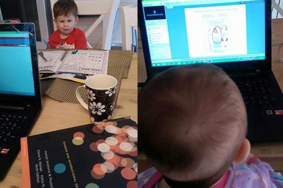Kids in study space