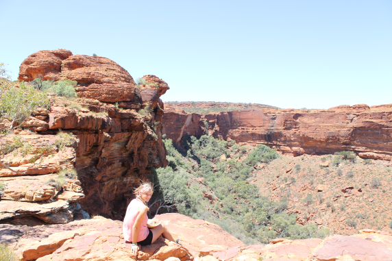 CDU engineering student Johanna Luck exploring the NT