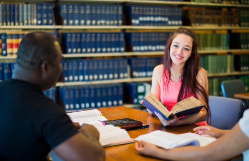 Student studying law