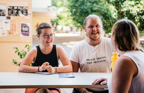 Internation students at orientation 