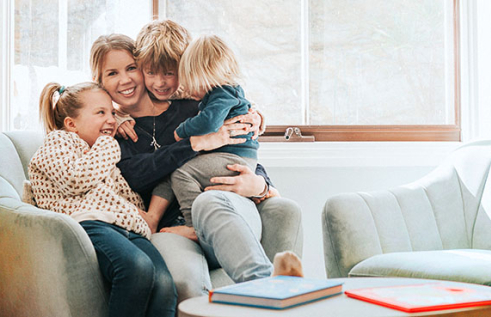 Amy Graham and children