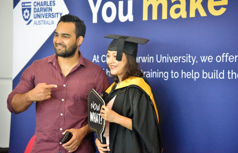 Graduands celebrate their academic achievements at CDU’s graduation ceremony this week.