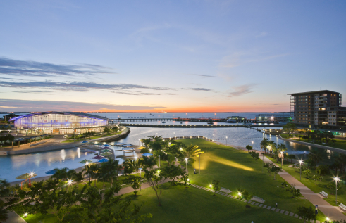 Waterfront at dusk