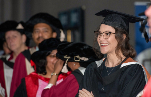 Lecturer Miranda Booth at Graduation