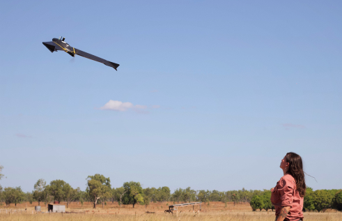 Drone test flight at the CDU Katherine Rural Campus
