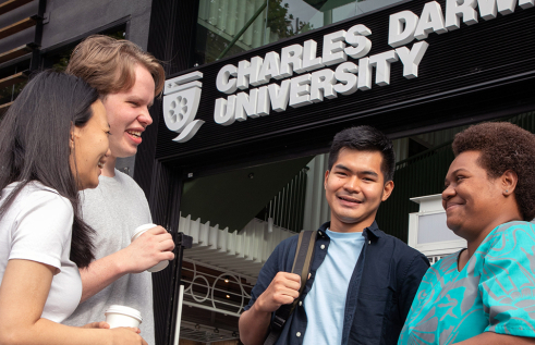 students standing out the front of the Sydney campus