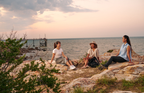 Students at Nightcliff Beach - Photo Courtesy of Austrade