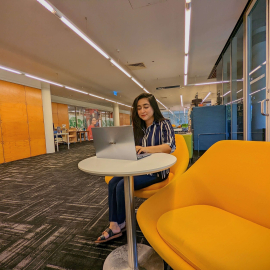 Nishat studying
